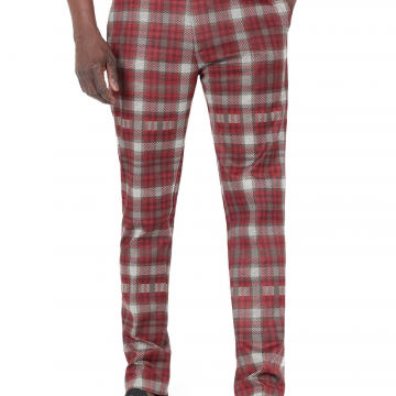 Wine Plaid Pants 