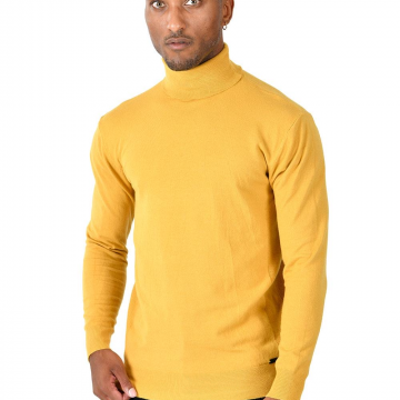 Yellow long sleeve turtleneck