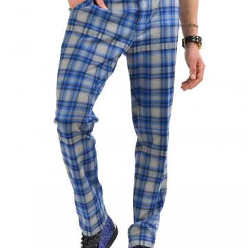 Blue Plaid Pants 