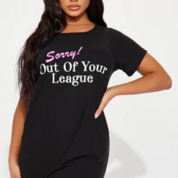 Black out of your league sleeping set 